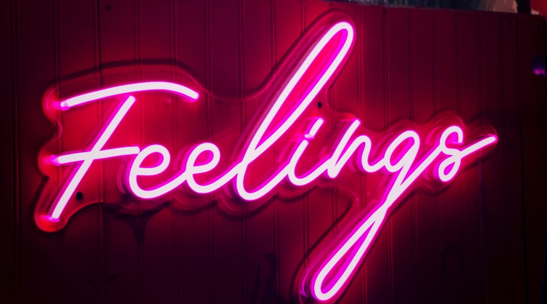 feelings neon sign