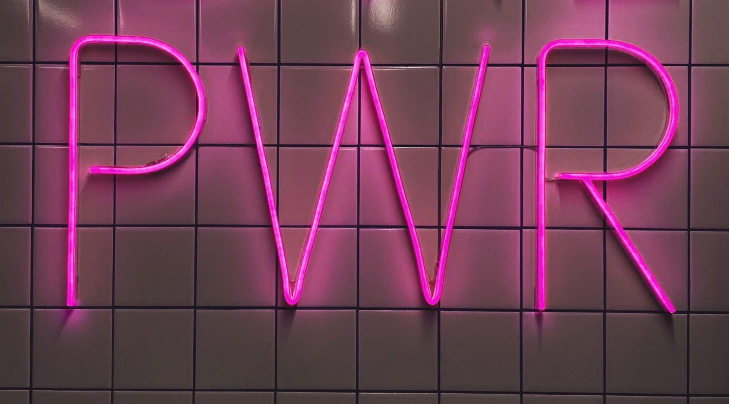 pwr neon sign