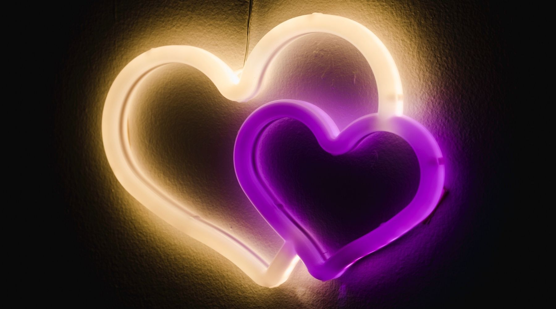 love hearts neon sign