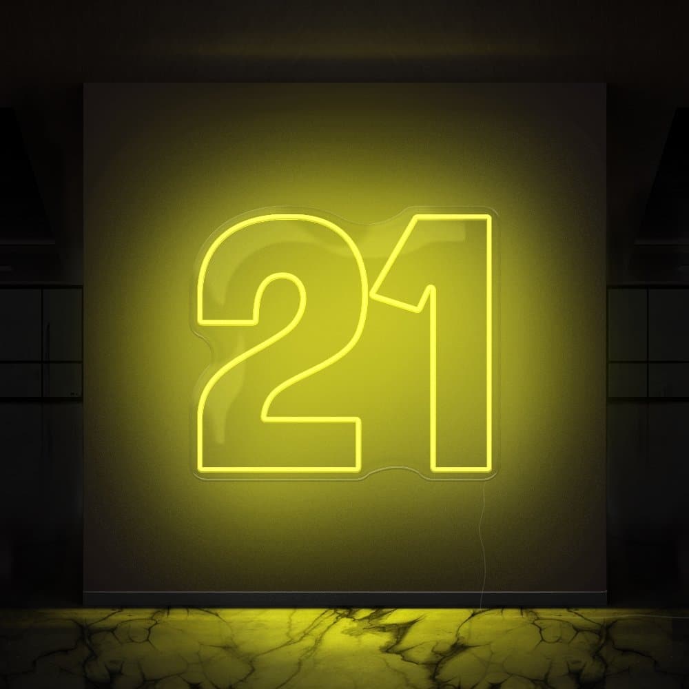 21 Neon Sign