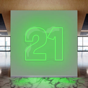 21 Neon Sign