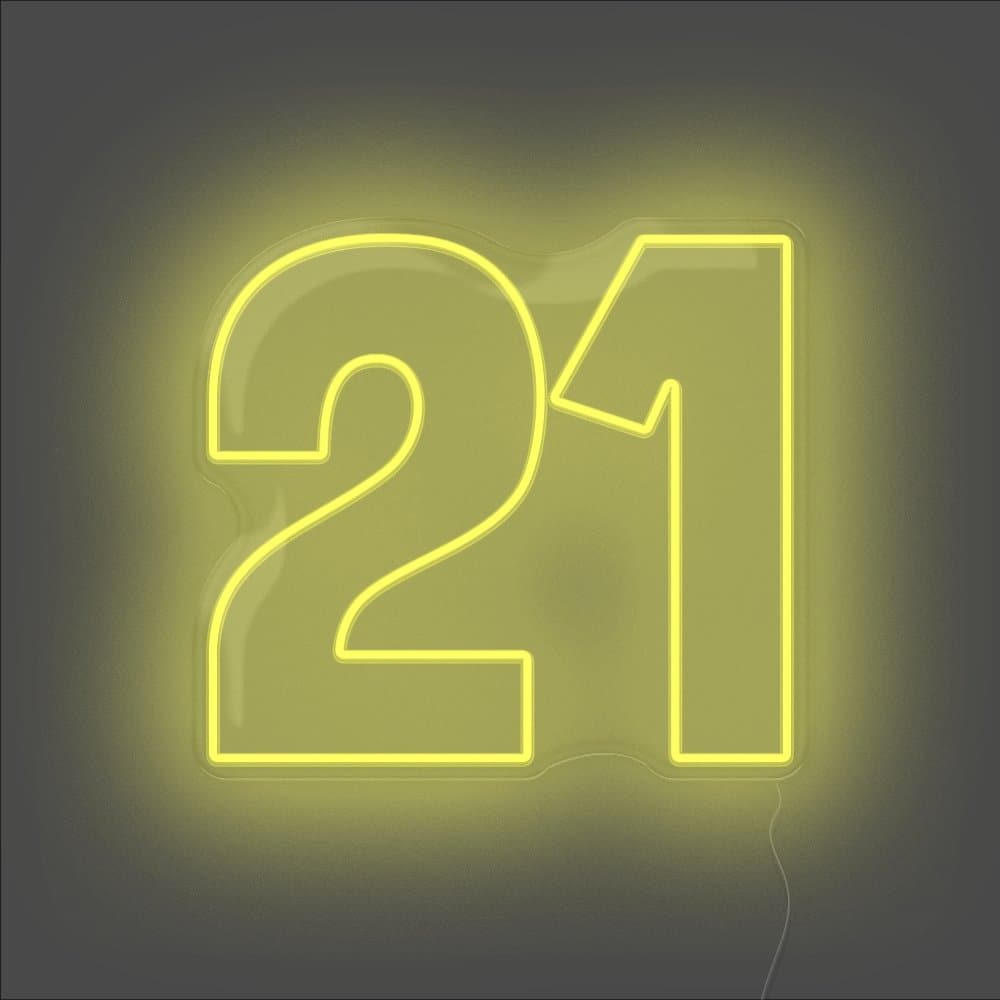 21 Neon Sign