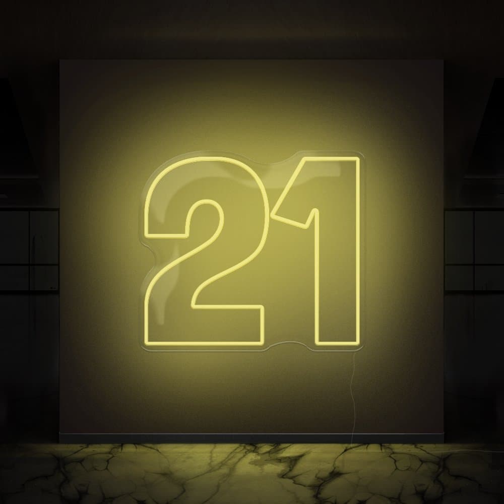 21 Neon Sign