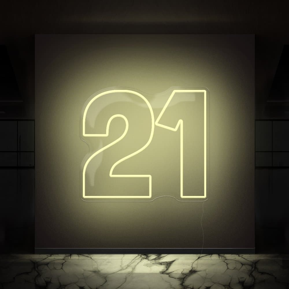 21 Neon Sign