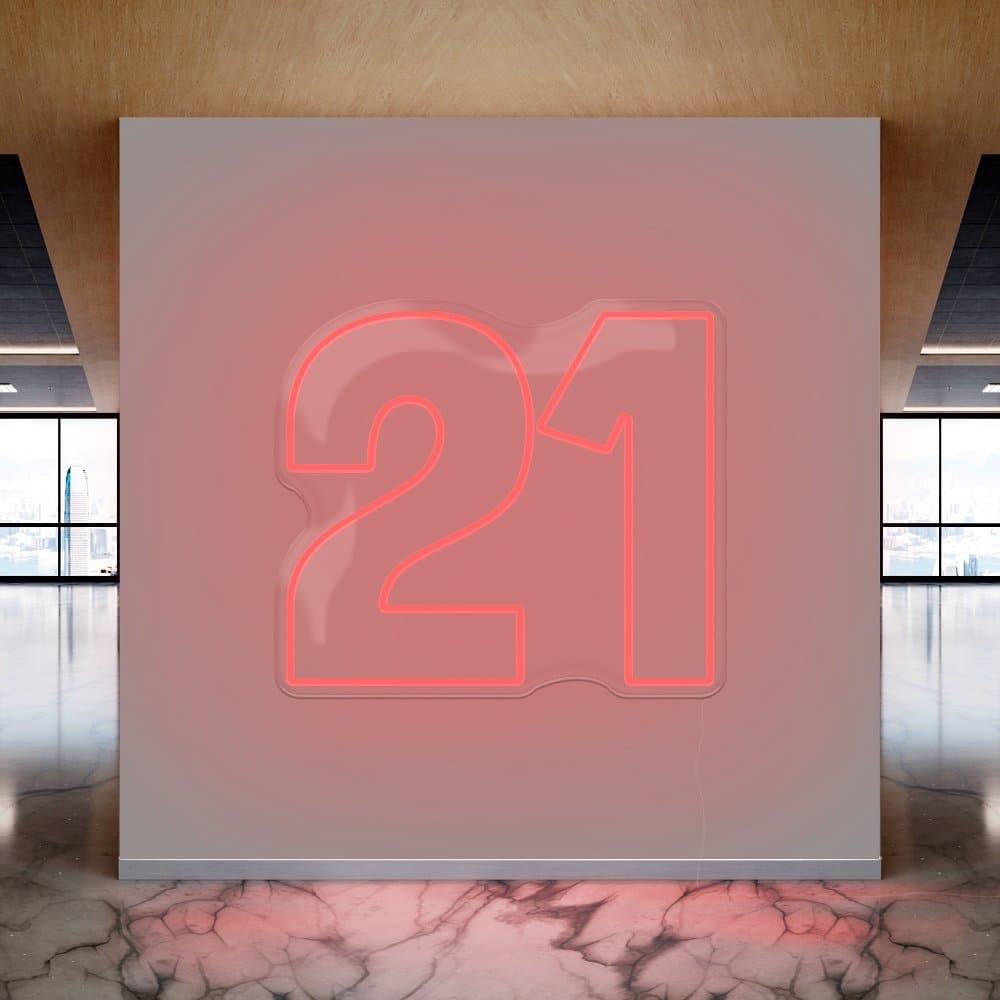 21 Neon Sign