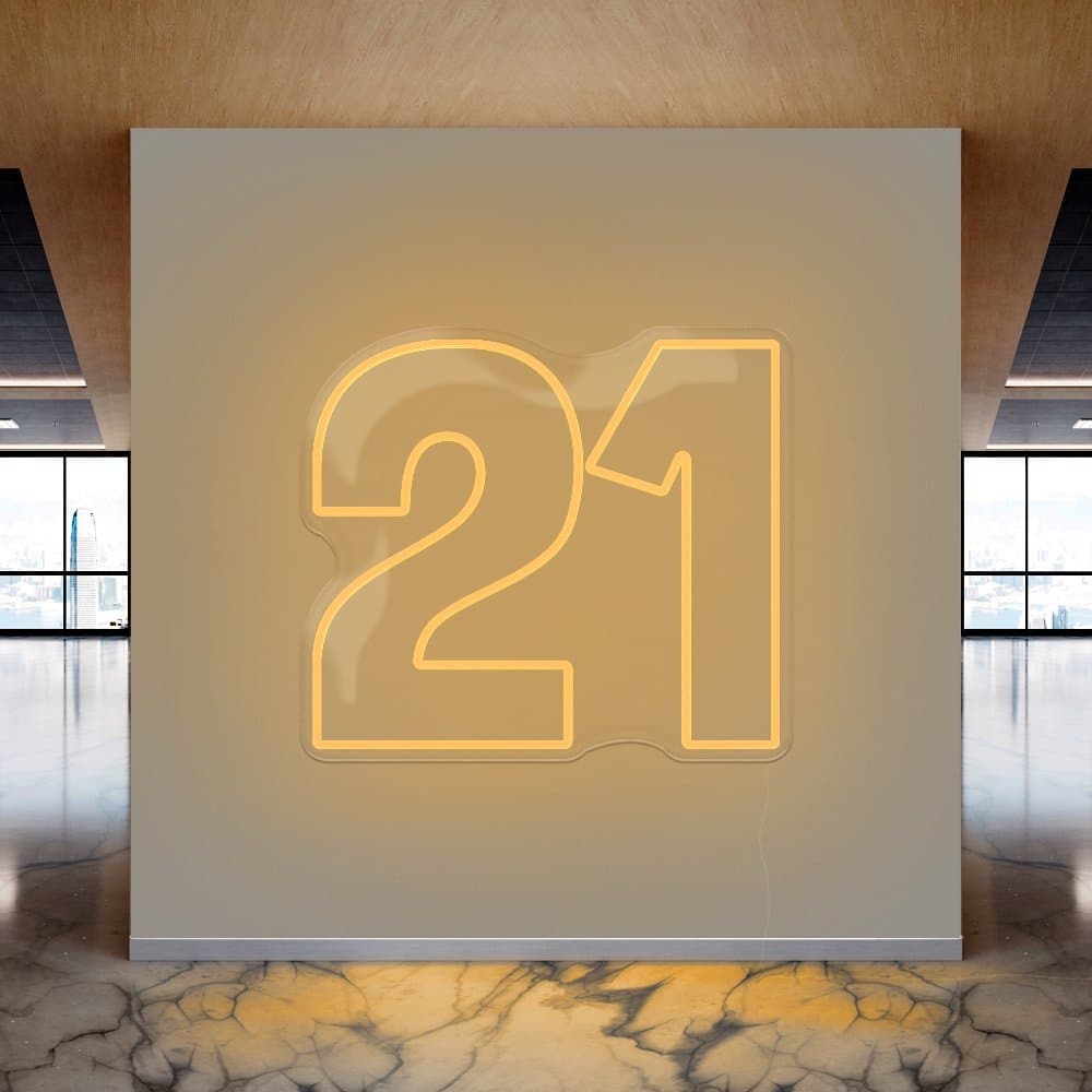 21 Neon Sign