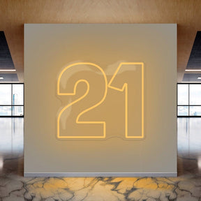 21 Neon Sign