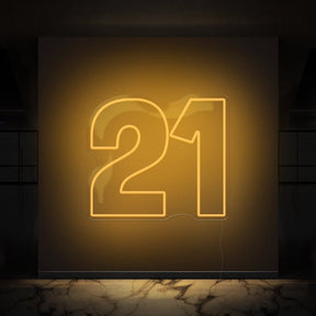 21 Neon Sign