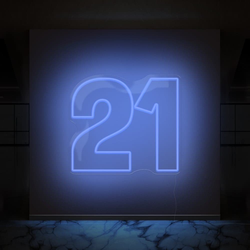 21 Neon Sign