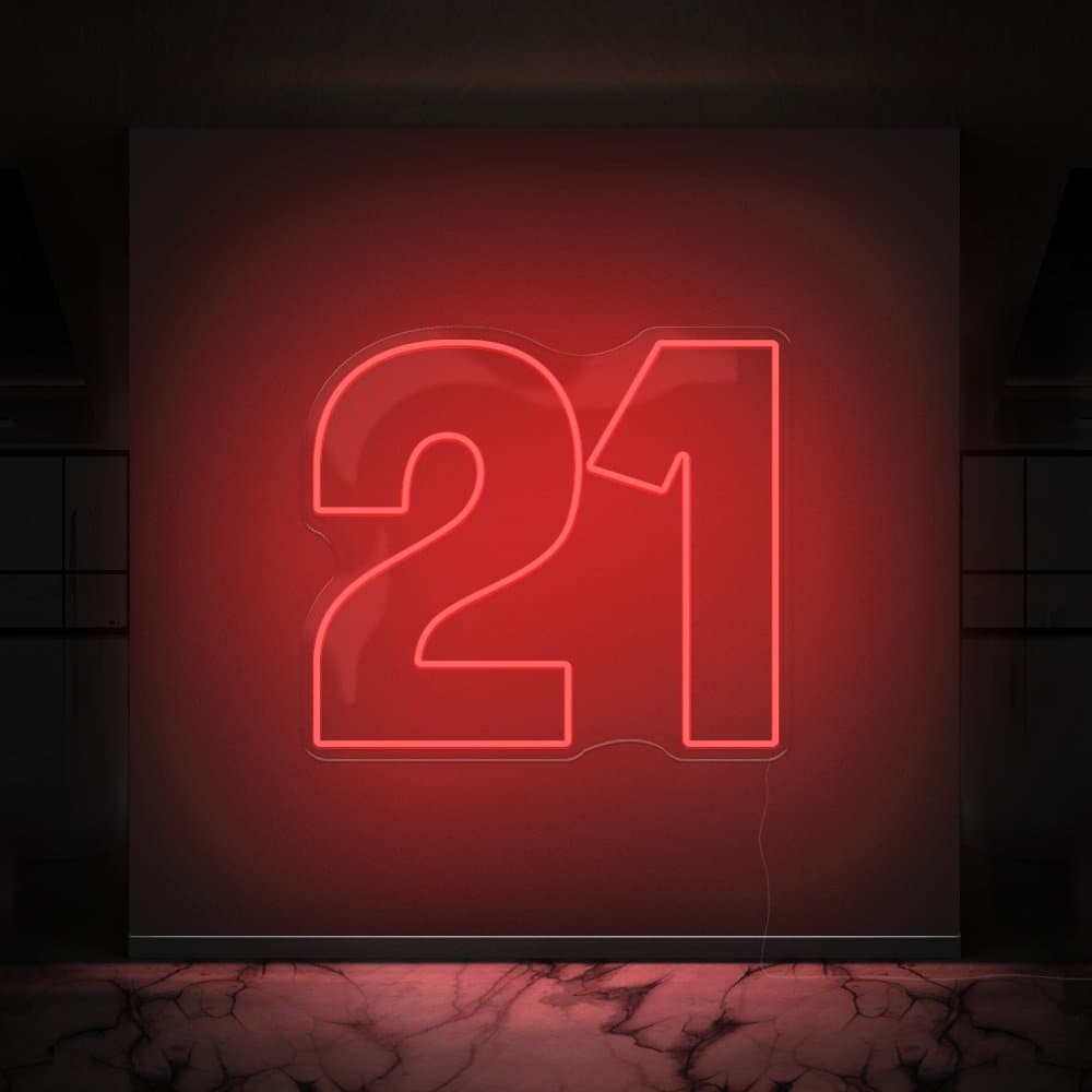 21 Neon Sign