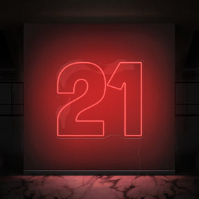 21 Neon Sign