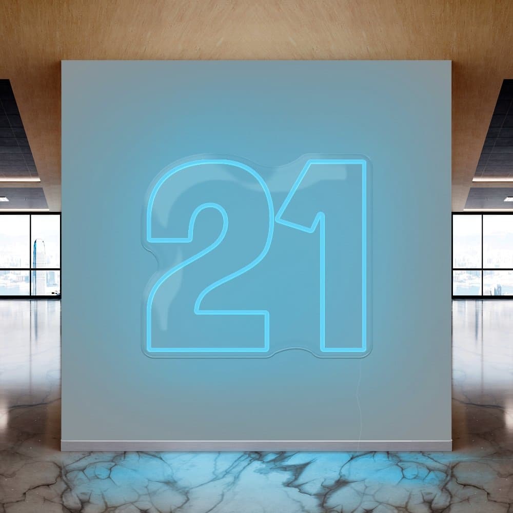 21 Neon Sign