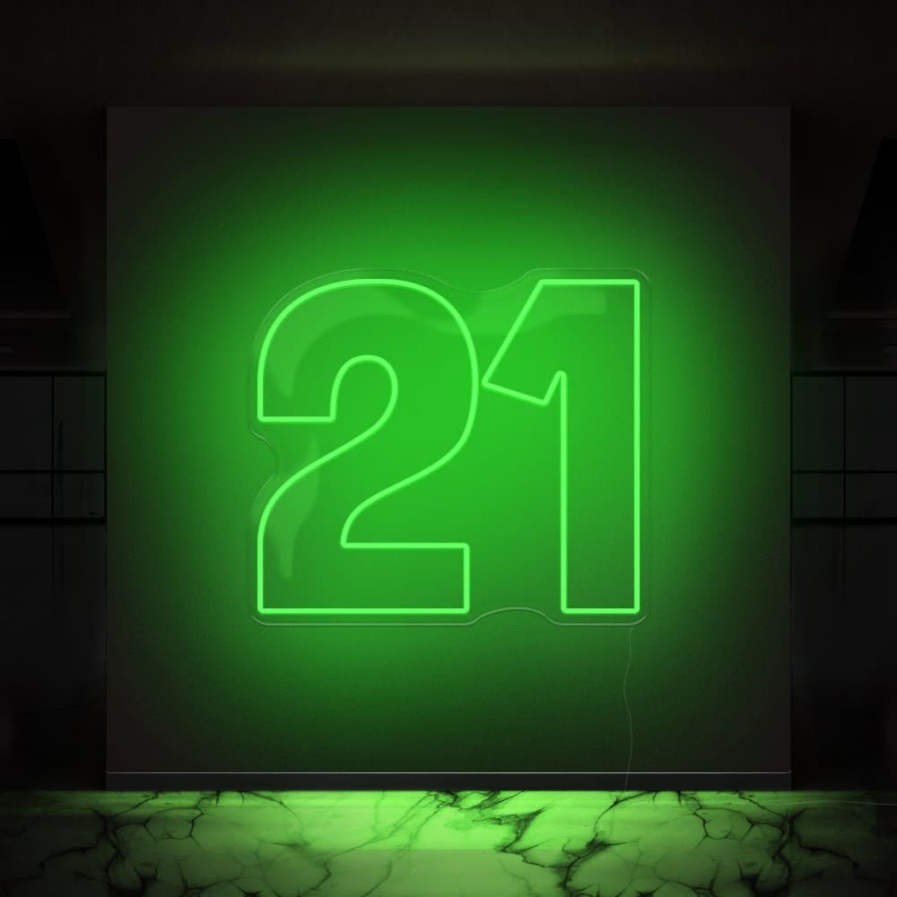 21 Neon Sign