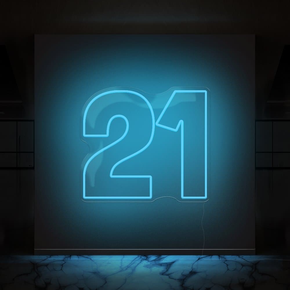 21 Neon Sign