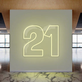 21 Neon Sign