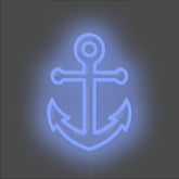 Anchor Neon Sign - Unrivaled Neon - Blue #color_blue