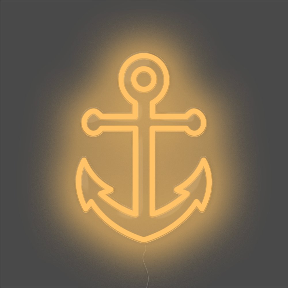 Anchor Neon Sign - Unrivaled Neon - Orange #color_orange