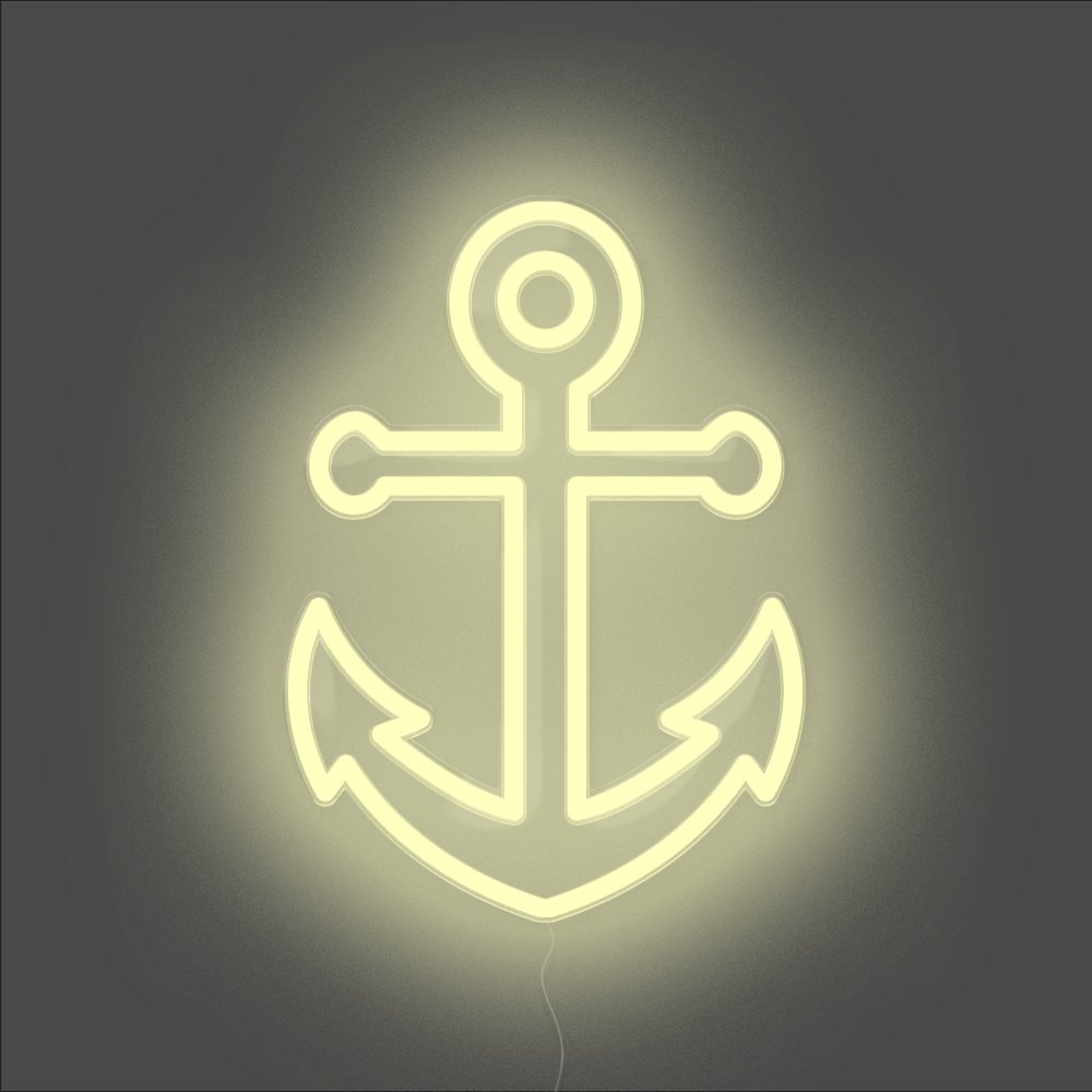 Anchor Neon Sign - Unrivaled Neon - Warm White #color_warm white