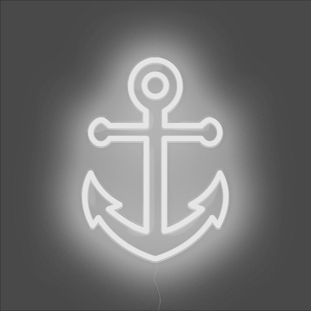 Anchor Neon Sign - Unrivaled Neon - White #color_white