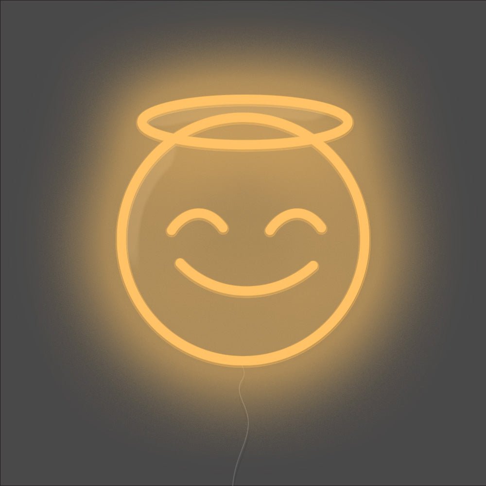 Angel Emoji Neon Sign - Unrivaled Neon - Orange #color_orange