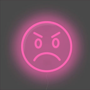 Angry Emoji Neon Sign