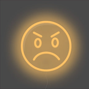 Angry Emoji Neon Sign