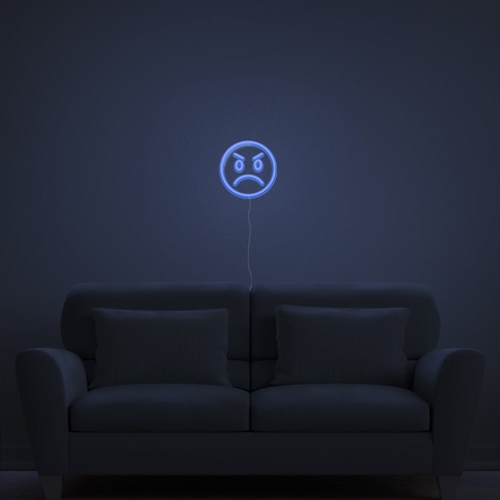 Angry Emoji Neon Sign