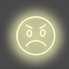 Angry Emoji Neon Sign