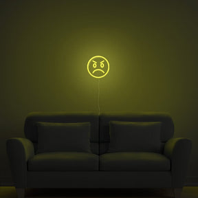 Angry Emoji Neon Sign