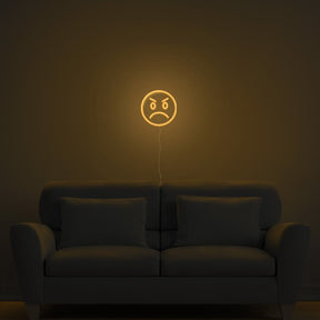 Angry Emoji Neon Sign