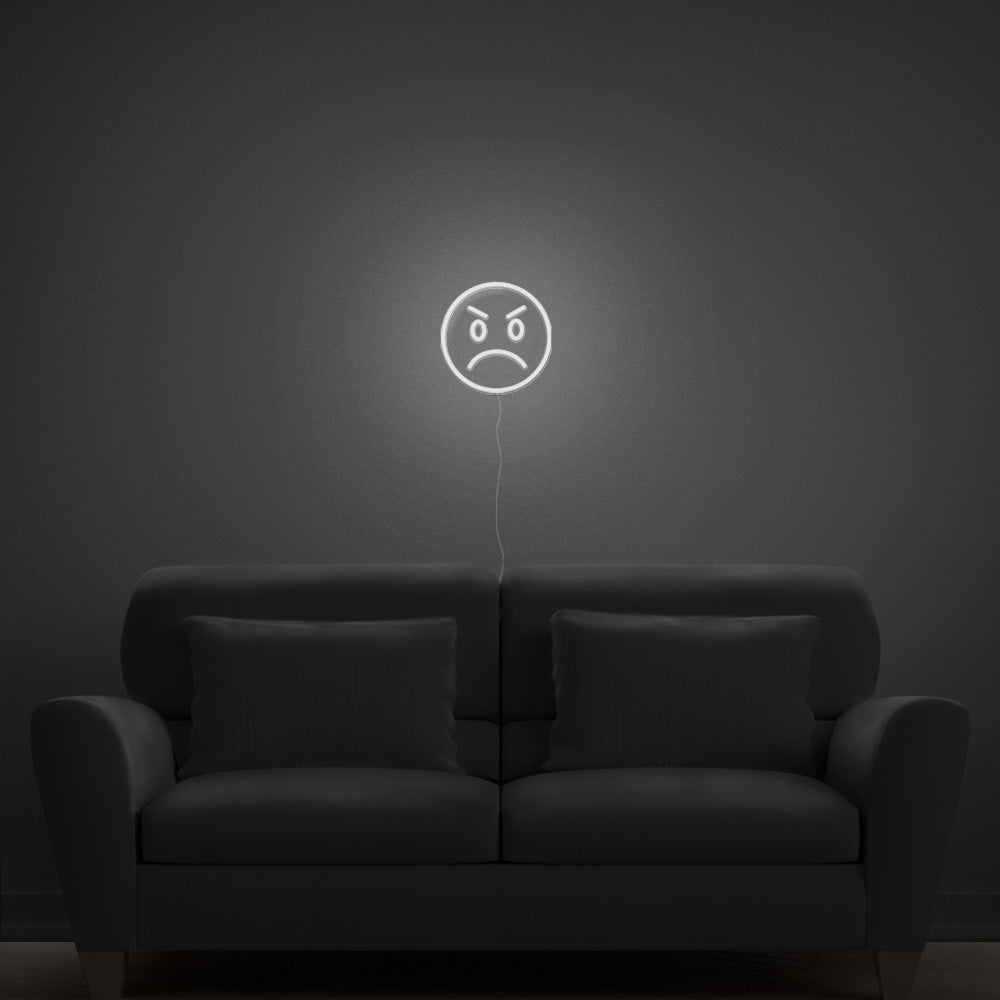 Angry Emoji Neon Sign