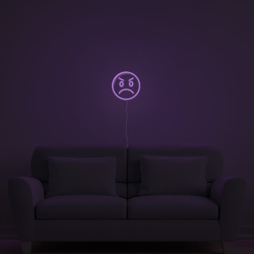 Angry Emoji Neon Sign