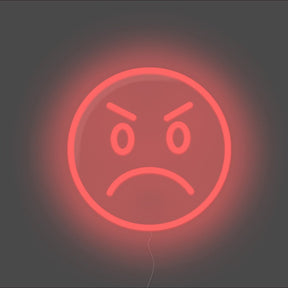 Angry Emoji Neon Sign