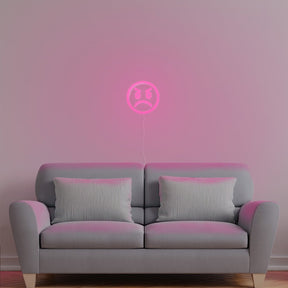 Angry Emoji Neon Sign