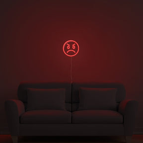 Angry Emoji Neon Sign