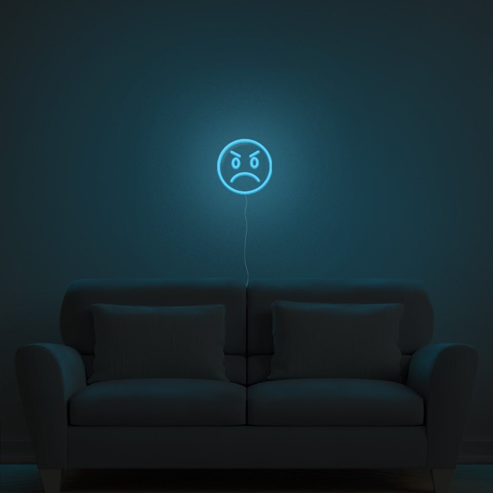 Angry Emoji Neon Sign