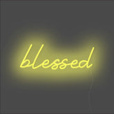 Blessed Neon Sign - Unrivaled Neon - Yellow #color_yellow