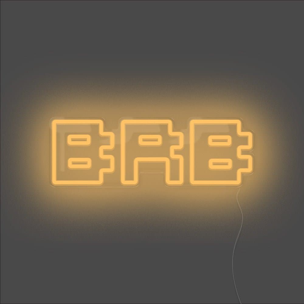 BRB Neon Sign - Unrivaled Neon - Orange #color_orange