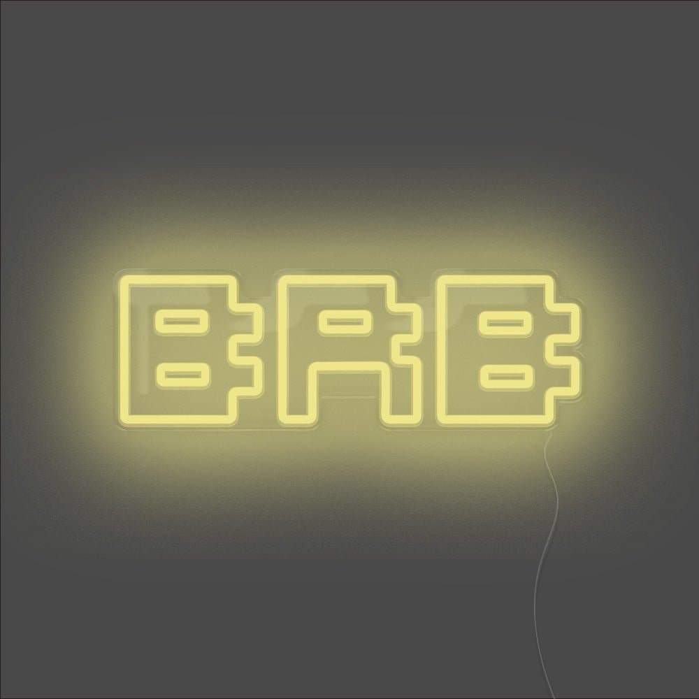 BRB Neon Sign - Unrivaled Neon - Lemon Yellow #color_lemon yellow