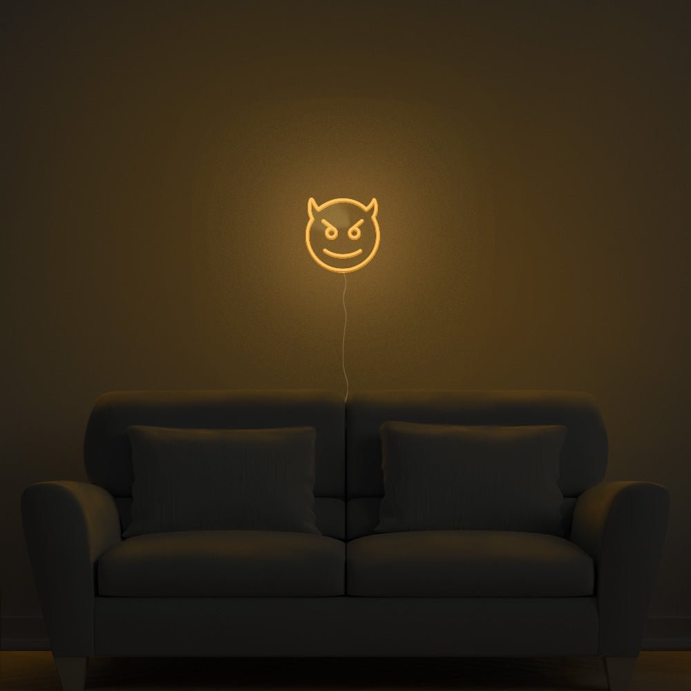 Devil Emoji Neon Sign