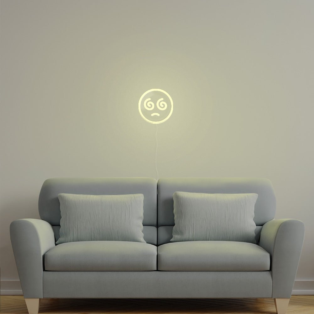 Dizzy Emoji Neon Sign