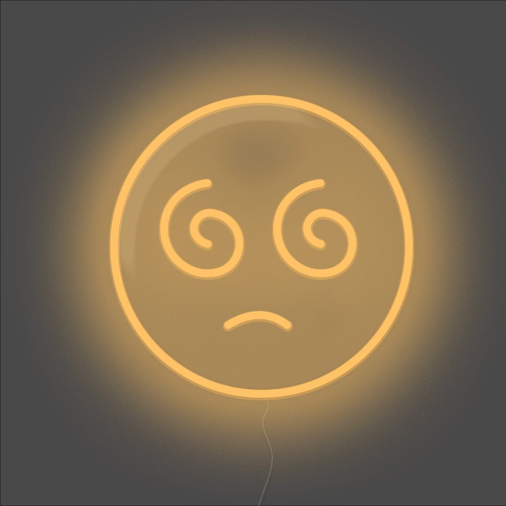 Dizzy Emoji Neon Sign - Unrivaled Neon - Orange #color_orange