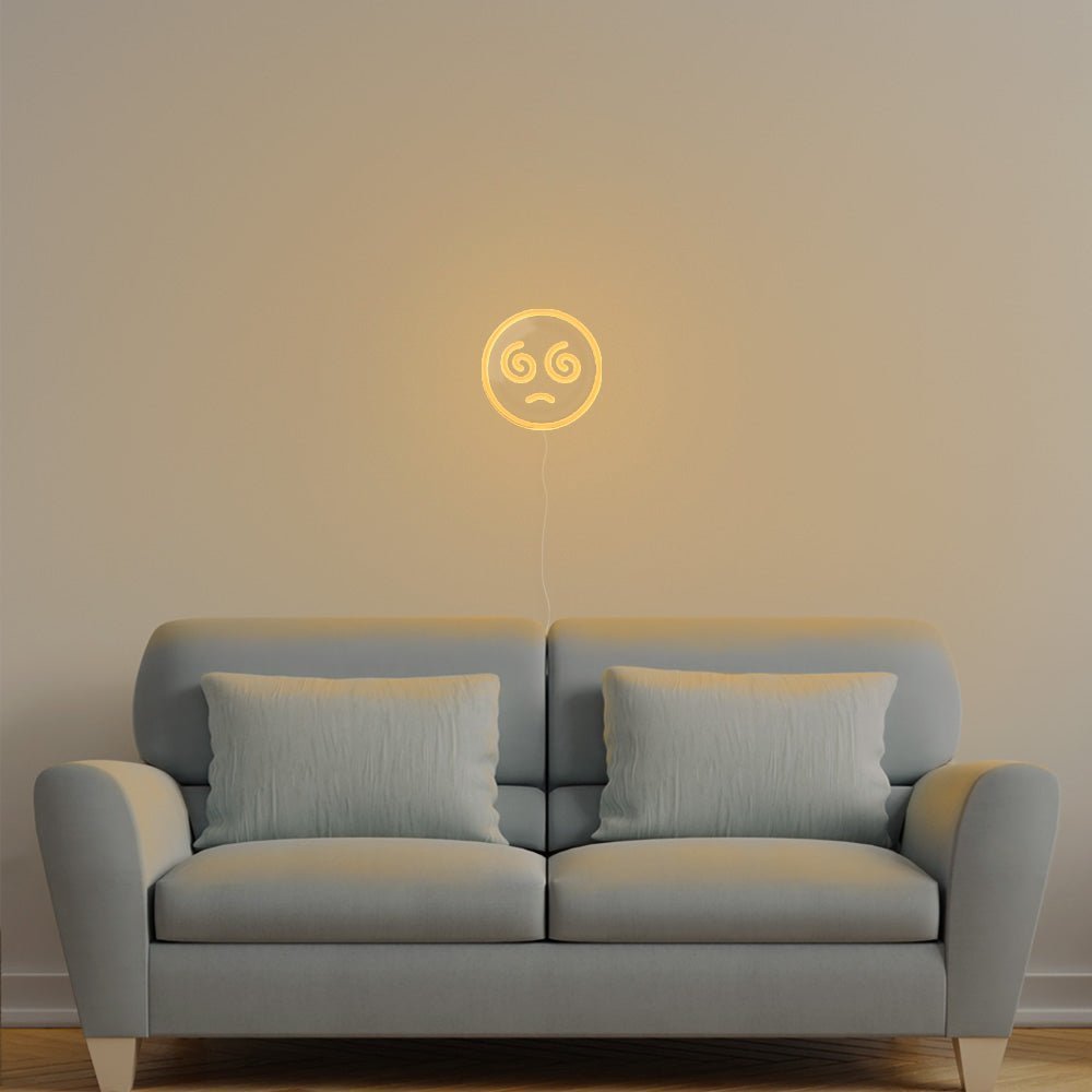 Dizzy Emoji Neon Sign