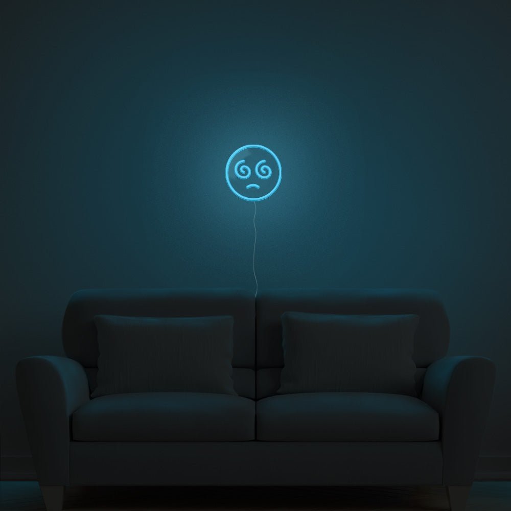 Dizzy Emoji Neon Sign