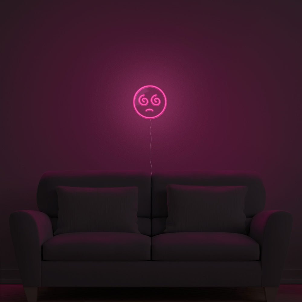 Dizzy Emoji Neon Sign