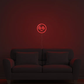 Dizzy Emoji Neon Sign