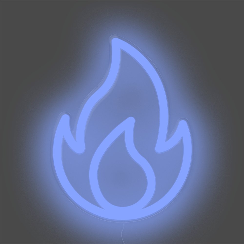 Fire Neon Sign - Unrivaled Neon - Blue #color_blue