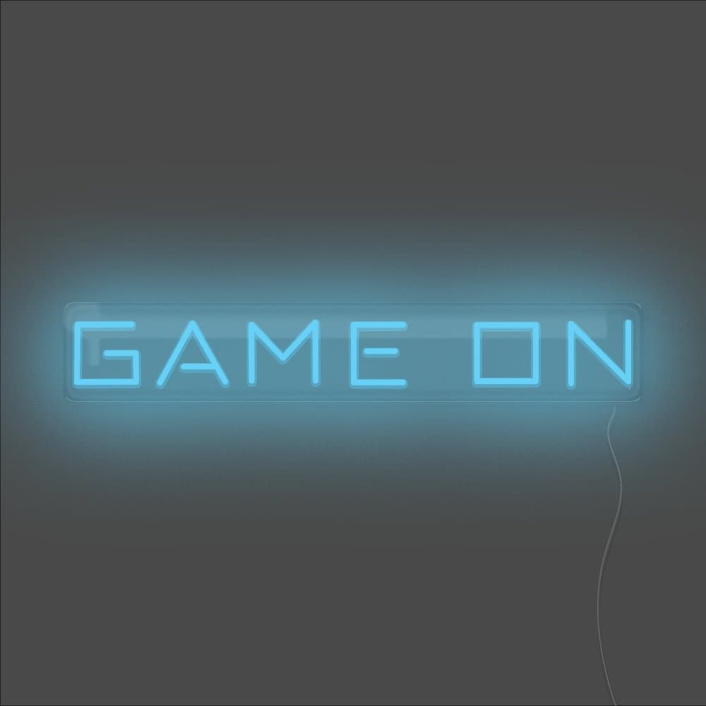 Game On Neon Sign - Unrivaled Neon - Light Blue #color_light blue