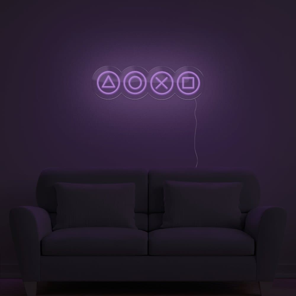 Gaming Shapes Neon Sign