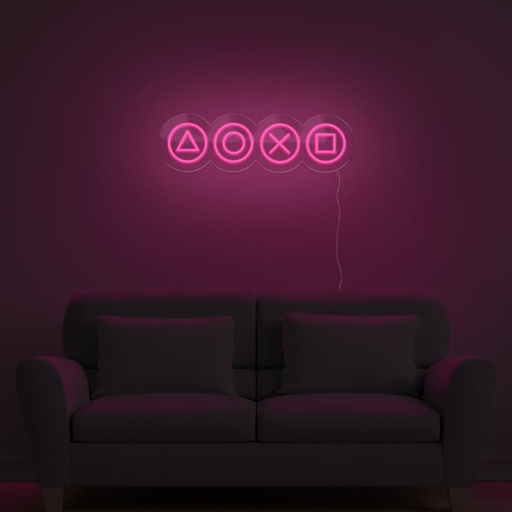 Gaming Shapes Neon Sign